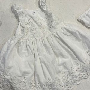 Baby gap white lines dress